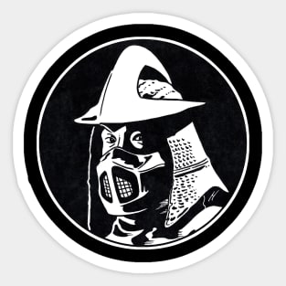 SHREDDER (Circle Black and White) Sticker